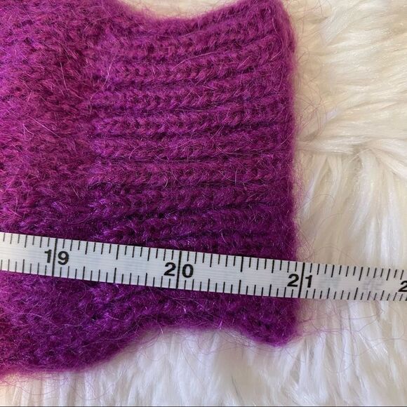 Stile Benetton Purple Knit Button Front Cardigan - Picture 4 of 6